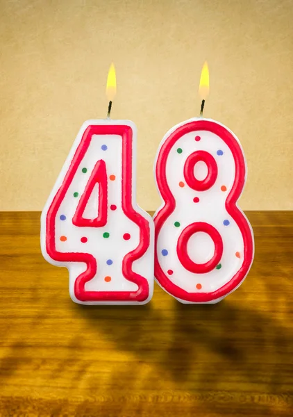 Burning birthday candle — Stock Photo, Image