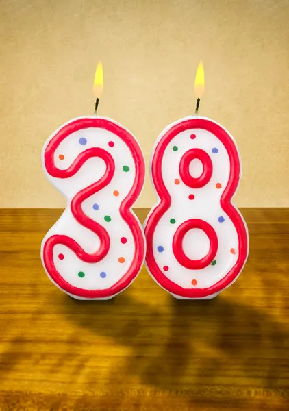 Burning birthday candle — Stock Photo, Image