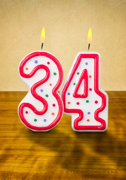 Burning birthday candle — Stock Photo, Image