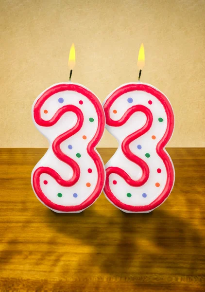 Burning birthday candle — Stock Photo, Image