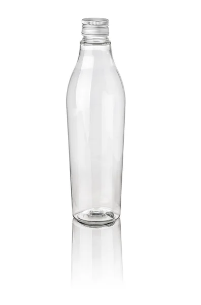 Na białym tle butelki z tworzyw sztucznych — Zdjęcie stockowe