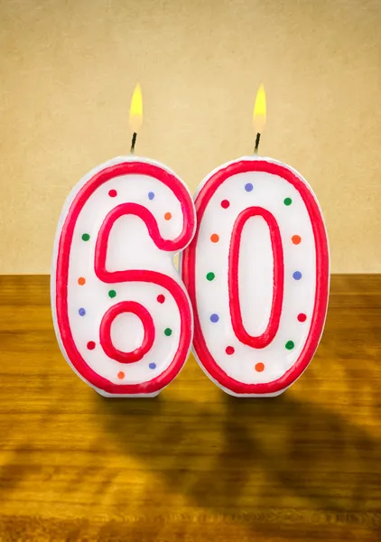 Burning birthday candles — Stock Photo, Image