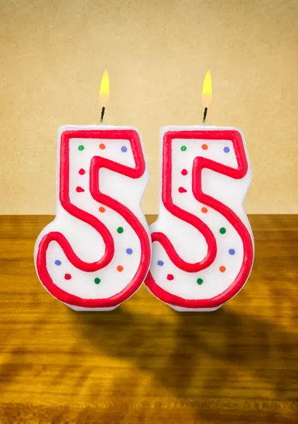 Burning birthday candles — Stock Photo, Image