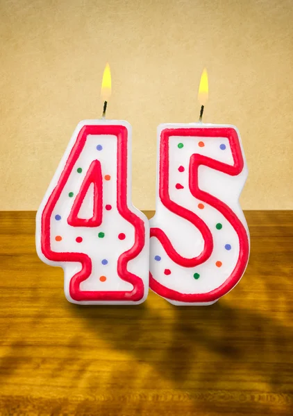 Burning birthday candles — Stock Photo, Image