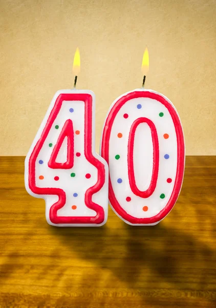 Burning birthday candles — Stock Photo, Image