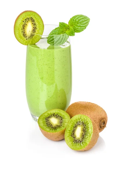 Zelený koktejl s kiwi — Stock fotografie