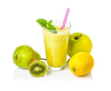 Fruit shake made from fresh fruit clipart