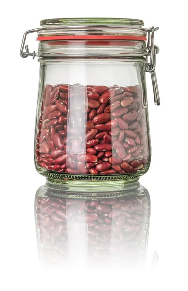瓶の中の腎臓豆 — ストック写真