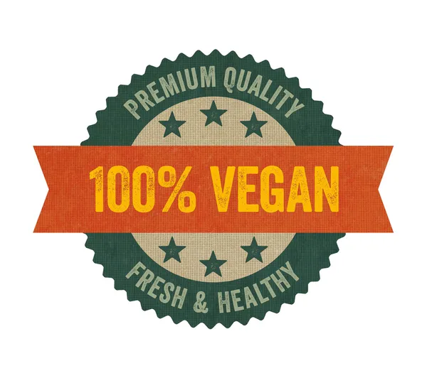 Label met de tekst vegan — Stockfoto