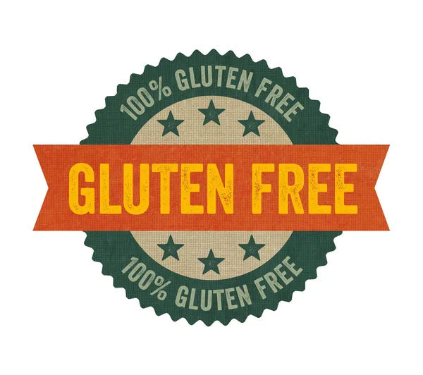 Этикетка с текстом Gluten free — стоковое фото