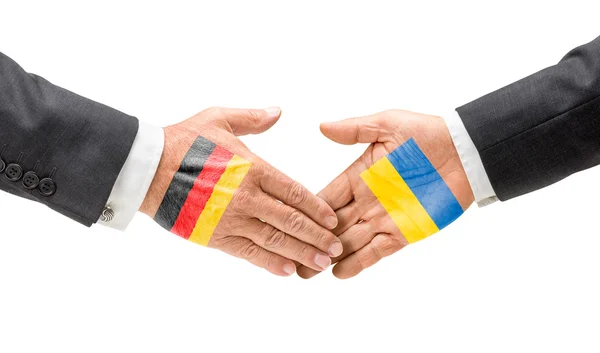Almanya ve Ukrayna ellerini ulaşmak — Stok fotoğraf