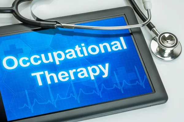 Tablet with the text Occupational Therapy on the display — Stock Photo, Image