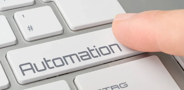 Клавіатура Міткою Кнопка Автоматизація — стокове фото