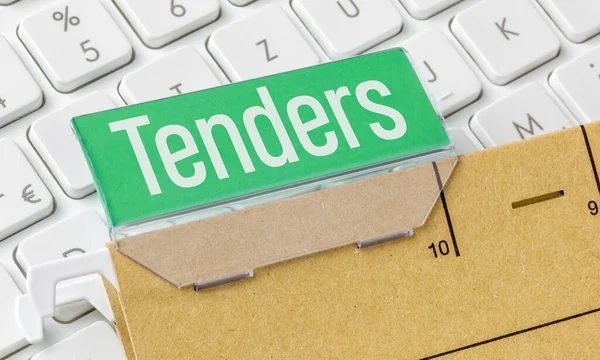 Brun Mapp Märkt Tenders — Stockfoto