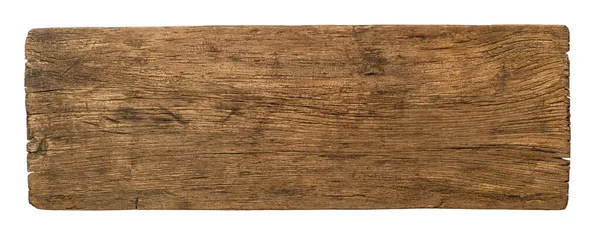 Old Wooden Board White Background — Stock Photo, Image