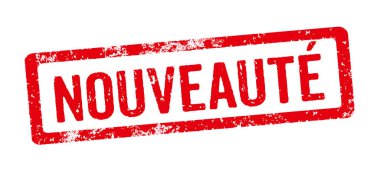 Red stamp on a white background  - Novelty in french  clipart