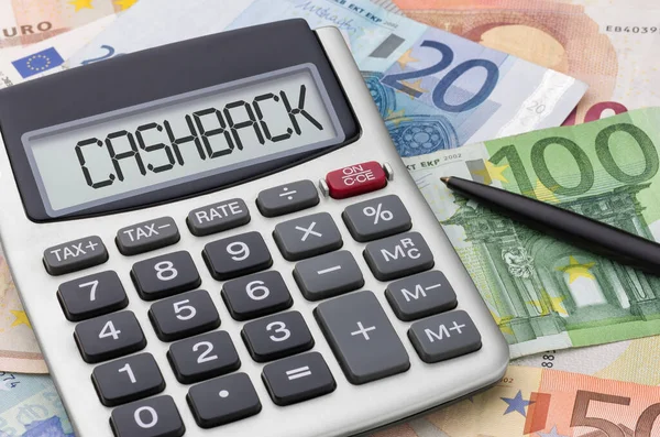 Calculator Money Pen Cashback — Stock Photo, Image