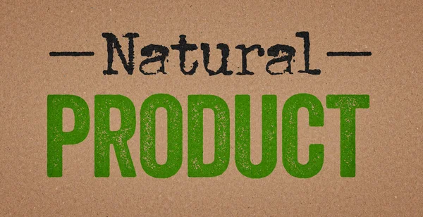 Producto Natural Escrito Sobre Fondo Papel Retro —  Fotos de Stock