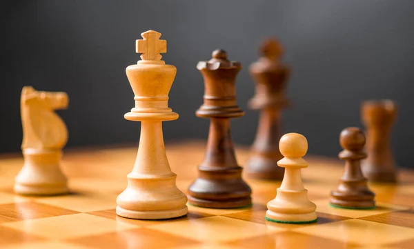 Chess Game Dark Background — Foto Stock