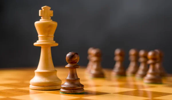 Concept Chess Pieces Negotiation — Stockfoto