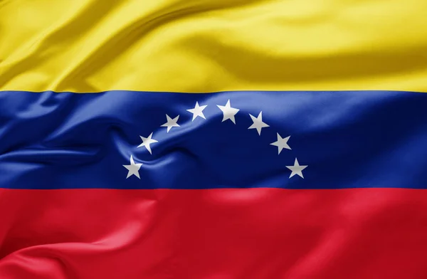 Розмахуючи Національний Прапор Венесуели — стокове фото