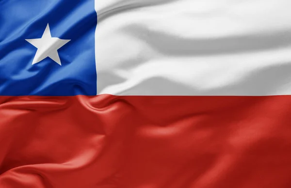 Waving National Flag Chile — Stock fotografie