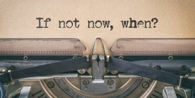 Vintage typewriter - If not now, when clipart