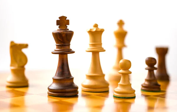 Chess Game White Background — Stok fotoğraf