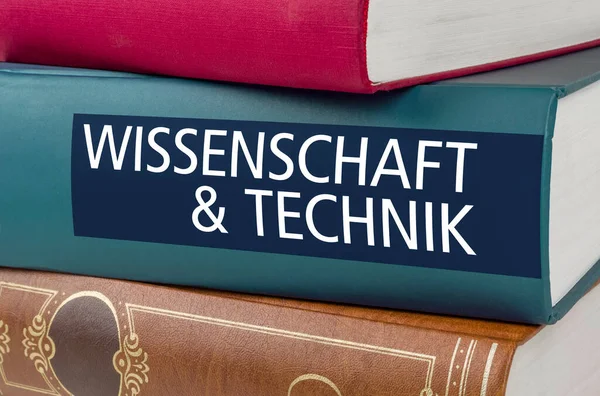 Book Title Science Technology Written Spine Wissenschaft Und Technik German — Foto de Stock