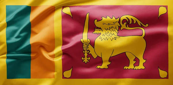 Machać Flaga Narodowa Sri Lanki — Zdjęcie stockowe