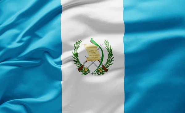 Guatemala Bayrağı Sallayarak — Stok fotoğraf