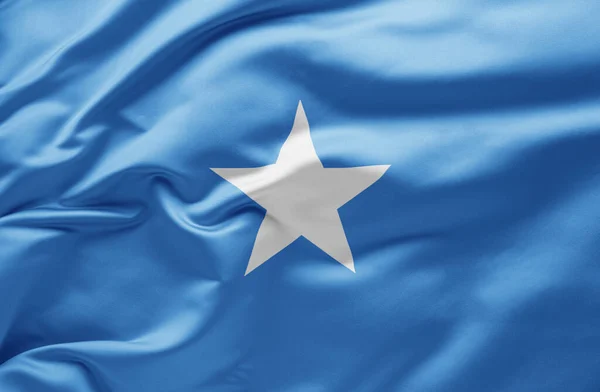 Mávat Národní Vlajka Somálsko — Stock fotografie