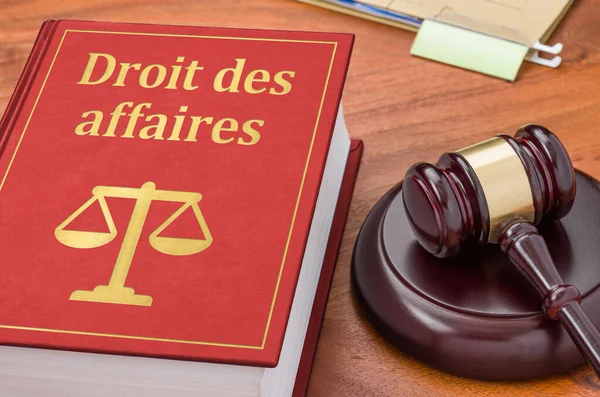 Jogi Könyv Kalapáccsal Üzleti Jog Franciául Droit Des Affaires — Stock Fotó