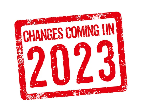 Kırmızı Damga Değişiklikler 2023 Geliyor — Stok fotoğraf