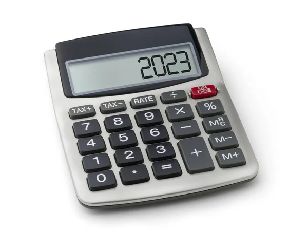 Calculadora Con Palabra 2023 Pantalla —  Fotos de Stock