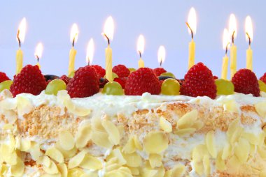 Mumlu doğum günü pastası