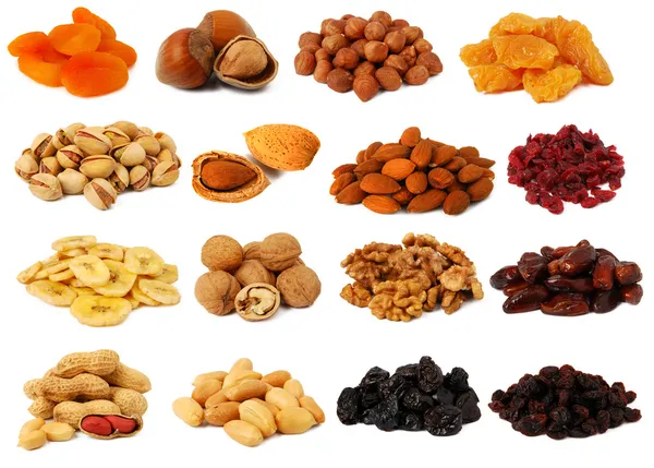 Nuts and dried fruits — Stock Photo, Image