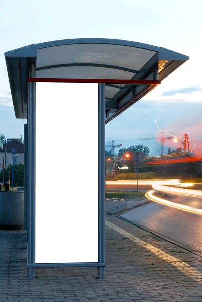 Bus shelter with space for advertising — Stock Photo, Image