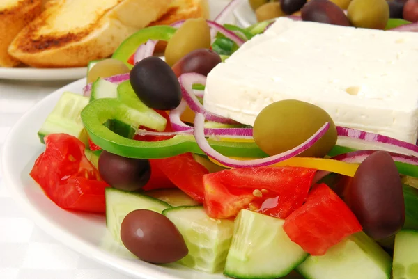 Großaufnahme griechischer Salat — Stockfoto