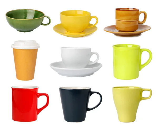 Csészék és bögrék gyűjtemény — Stock Fotó