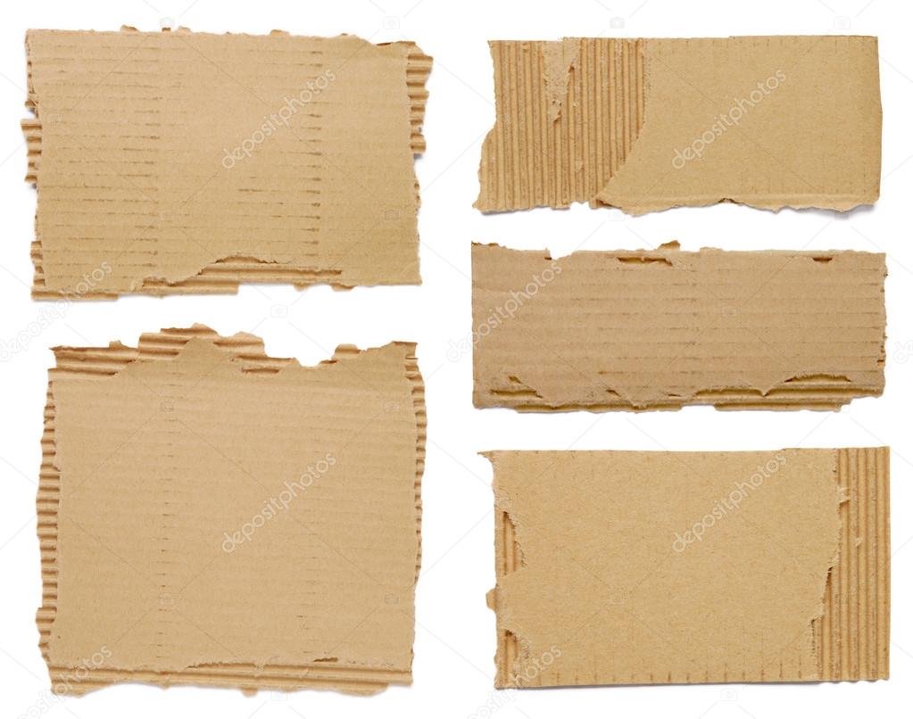 Pieces of cardboard