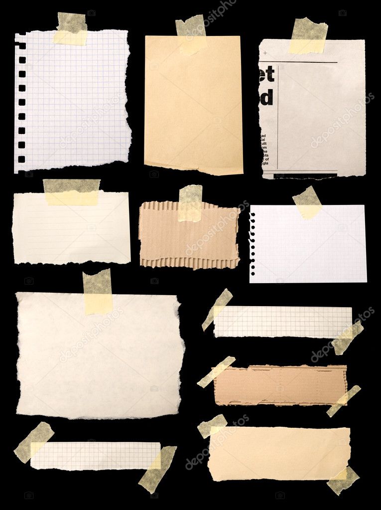 Pieces of notepaper