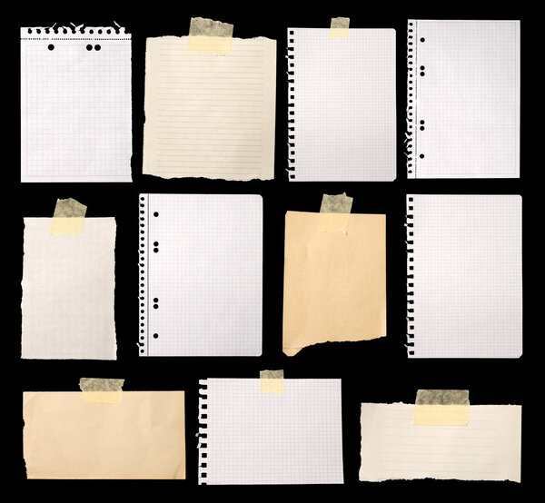 Pieces of paper ready for making notes