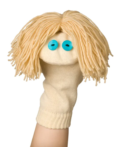 Funny sock puppet — Stock Photo, Image