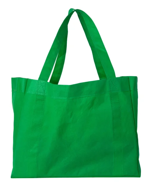 Green, reusable shopping bag — Stock Photo, Image