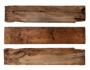 Old planks isolated on white clipart