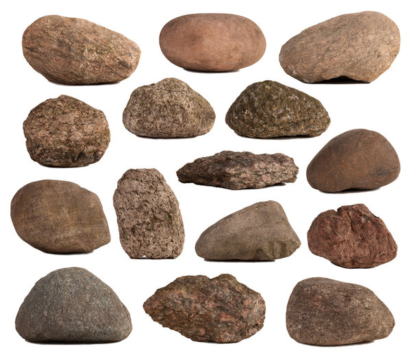 Rocks isolated on white