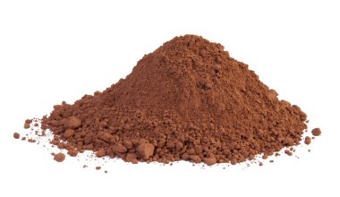 Cocoa powder isolated on white background clipart