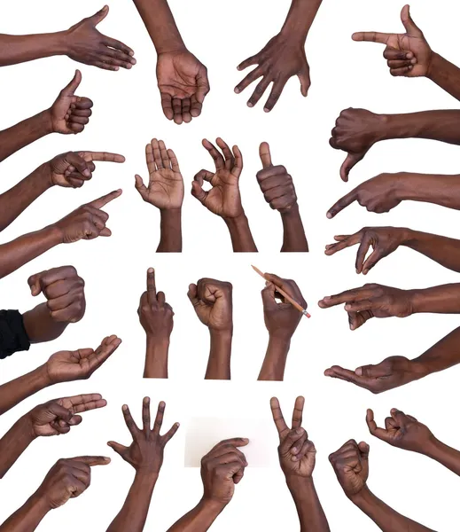 Kolekcja gesty dłoni Zdjęcia Stockowe bez tantiem