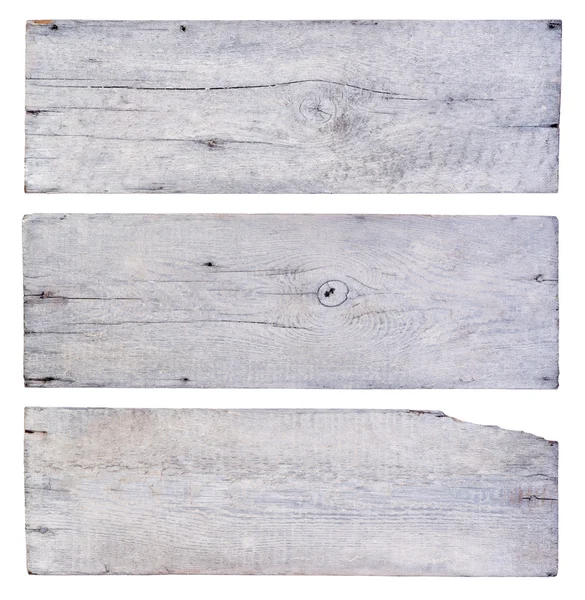 Old wooden planks isolated on white background — Stock Photo, Image